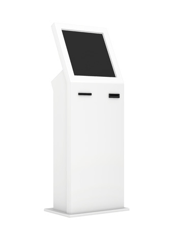 information kiosk  Information terminal  interactive kiosk on white backgroundの写真素材