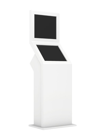 information kiosk  Information terminal  interactive kiosk on white backgroundの写真素材