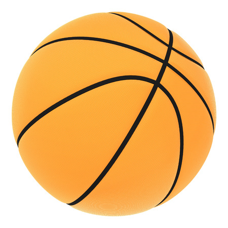 Orange basket ball, isolated in white background の写真素材