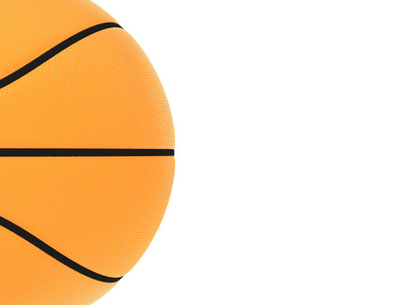 Orange basket ball, isolated in white background の写真素材