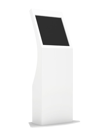 information kiosk  Information terminal  interactive kiosk on white backgroundの写真素材