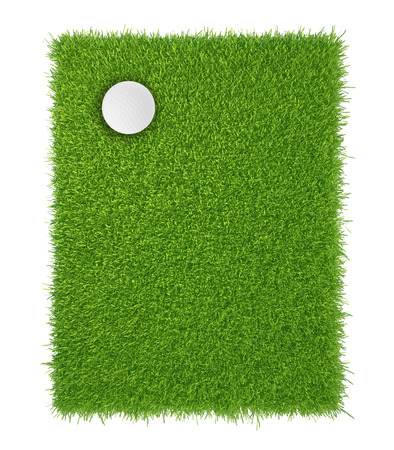 golf ball on grass  realistic grass  close upの写真素材