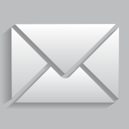 mail icon  isolated on gray background の写真素材