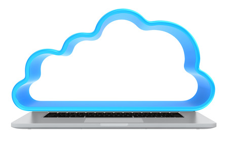 Cloud computing concept design  computer connected cloudの写真素材