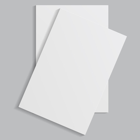 empty paper blank sheet isolated on white backgroundの写真素材