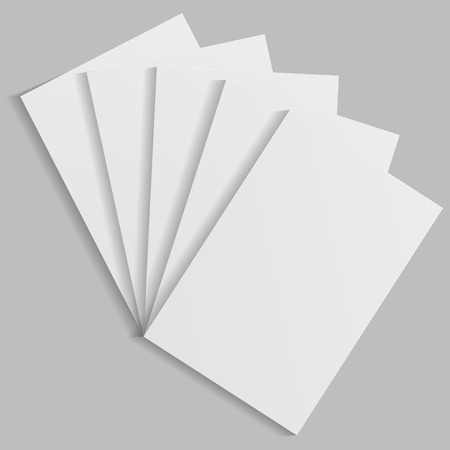 empty paper blank sheet isolated on white backgroundの写真素材
