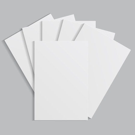 empty paper blank sheet isolated on white backgroundの写真素材