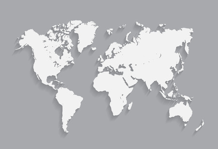 World map   on the gray background の写真素材