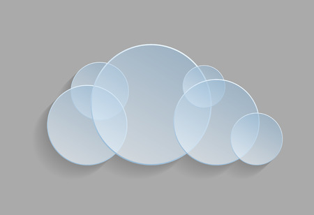 blue cloud  Creative logo circles の写真素材
