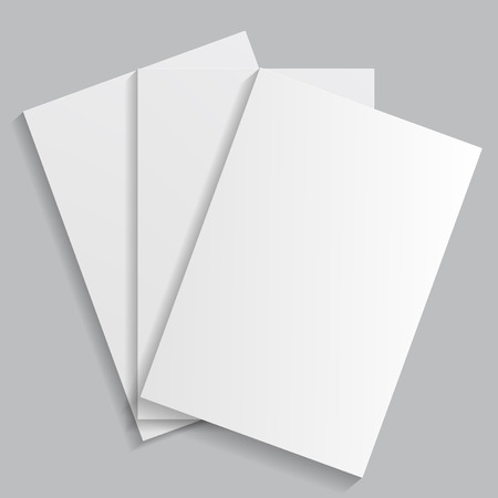 empty paper blank sheet isolated on white backgroundの写真素材
