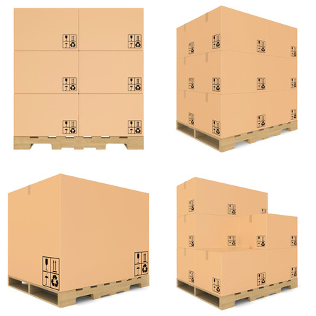 set carboard box  carboard open and closedの写真素材