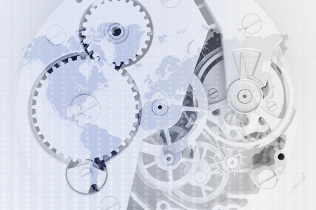 abstract background of the clock   clock mechanismの写真素材