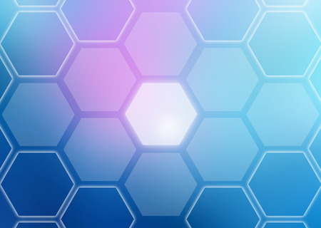 Abstract colorful background of hexagonal shapes in the form of honeycombsの写真素材