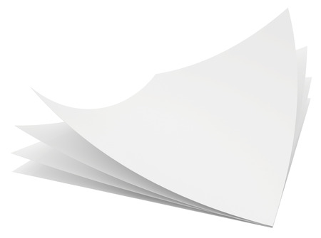 white sheets of paper on a white backgroundの写真素材