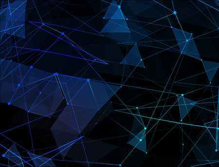 Abstract blue line network background. Technology concept of global internet.の写真素材