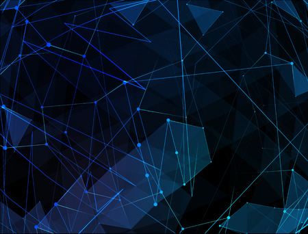 Abstract blue line network background. Technology concept of global internet.の写真素材