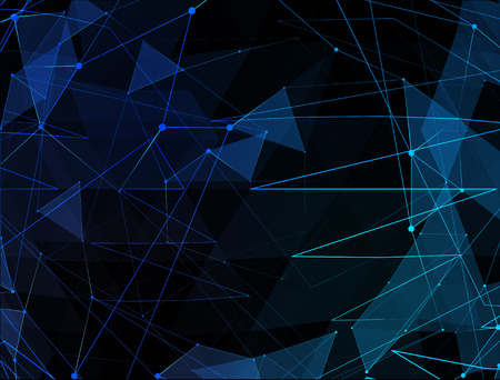 Abstract blue line network background. Technology concept of global internet.の写真素材