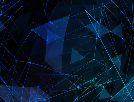 Abstract blue line network background. Technology concept of global internet.の写真素材