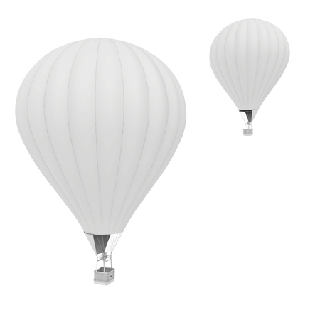 Hot Air Balloons. isolated on white background.の写真素材