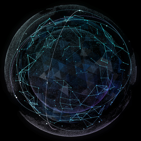 Global network internet technologies. Digital world map.の写真素材
