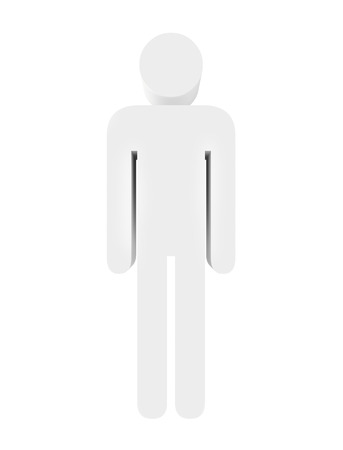 Icon man on a white background. 3d render.の写真素材