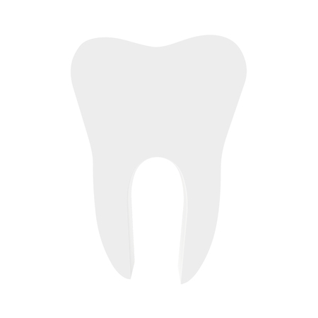 Icon tooth on a white background. 3d render.の写真素材