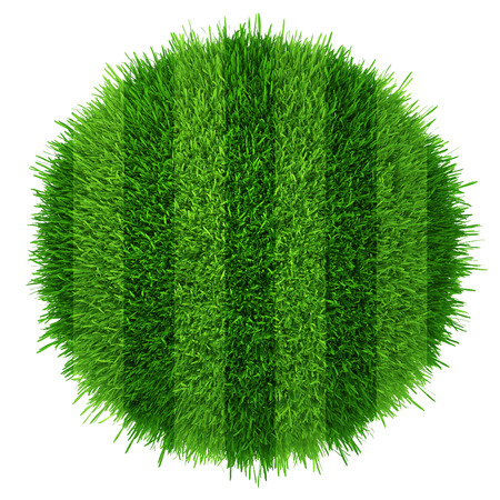 Green grass circle field background. Realistic textured.の写真素材