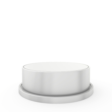 Empty podium and place on white background. 3d rendering.の写真素材