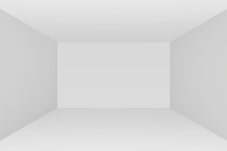 Empty room interior white background. 3d rendering illustrationの写真素材