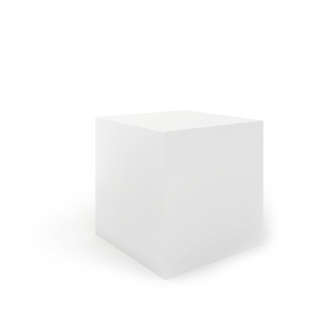 Blank box on white background. 3d render.の写真素材