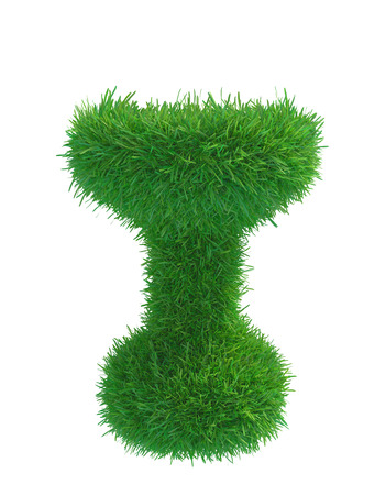 Round piece of cropped grass to be installed. 3d renderingの写真素材