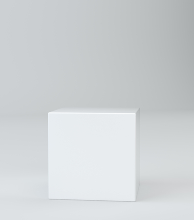 Empty round pedestal for display. Platform for design. 3D renderingの写真素材