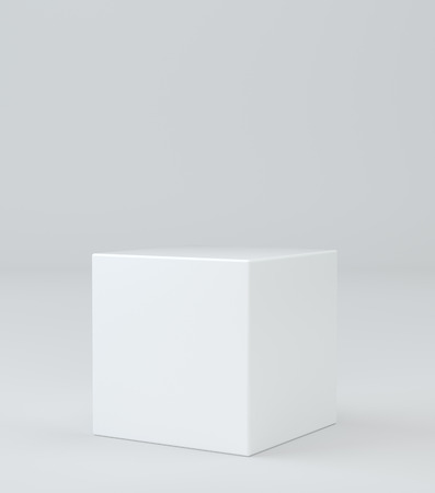 Pedestal for display. Platform for design. Realistic 3D rendering empty podiumの写真素材
