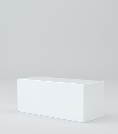 Pedestal for display. Platform for design. Realistic 3D rendering empty podiumの写真素材