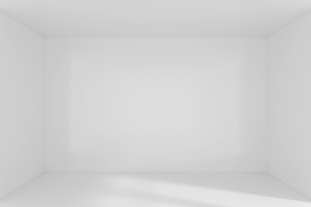 Empty room interior white background. 3d rendering.