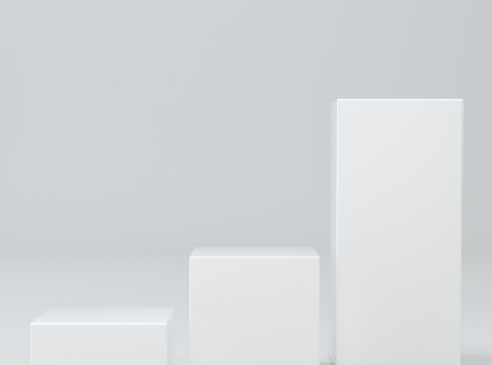 Pedestal cube for presentation. 3d rendering for presentation