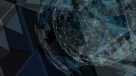 Abstract map of the global telecommunications network.の写真素材