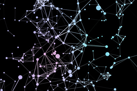 Abstract network data connection technology. Digital background. 3d illustrationの写真素材
