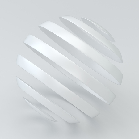 Abstract sphere. 3d rendering lines ball. Logo for web design company.の写真素材