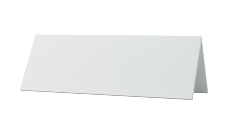 Blank white isolated sign plate abstract with shadow. 3D renderingの写真素材