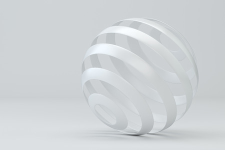 Abstract sphere. 3d rendering lines ball. Logo for web design company.の写真素材
