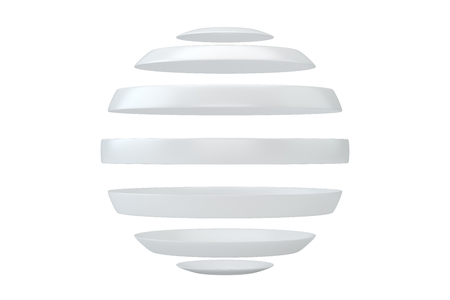 Abstract isolated sphere. 3d rendering lines ball. Logo for web design companyの写真素材