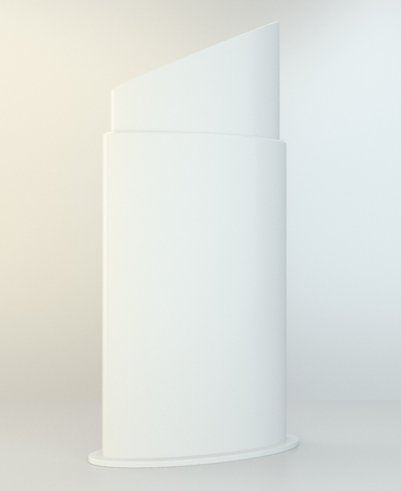 Blank street billboard poster stand. Advertising display. 3d illustrationの写真素材