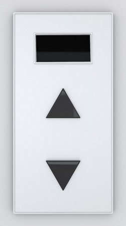 Elevator display with digital screen with Up and Down Buttons.