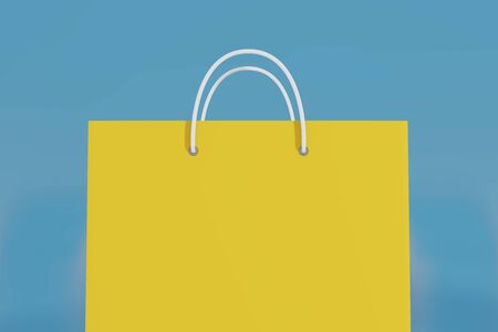 Empty Shopping Bag for advertising and branding. 3d rendering.の写真素材