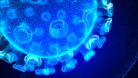 Omicron coronavirus variant Sars ncov 2 2021 2022. Omicron B.1.1.529 Strain. South Africa Coronavirus variant. 3D illustration.の写真素材