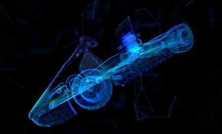 Go kart, kart racing. Light effect particles background. Graphic concept, designの写真素材