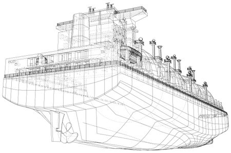LPG Gas transportation lng tanker ship. EPS 10のイラスト素材