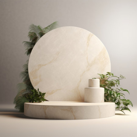 Abstract modern minimalistic background. Fashion showcase, empty product display platformの素材