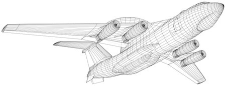 Vector AWACS Plane. Available EPS-10 vector formatのイラスト素材